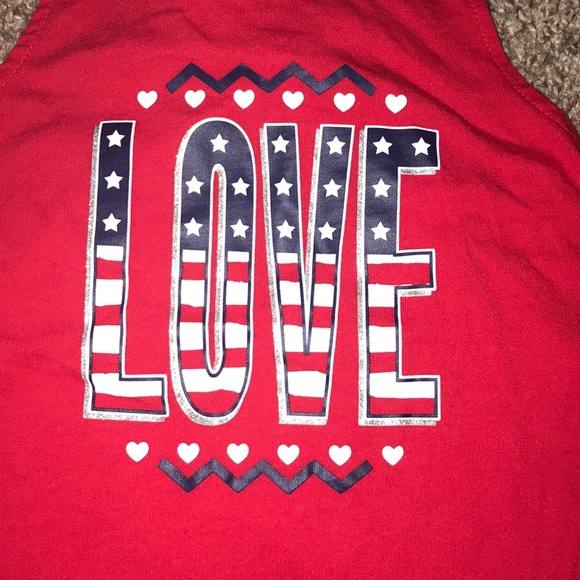 Red Blue White Fourth of July Tank Top - Picture 2 of 4